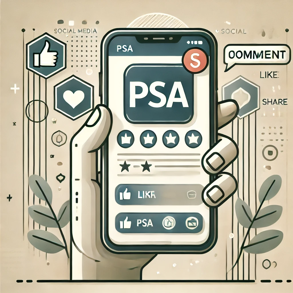 what does psa mean on social media